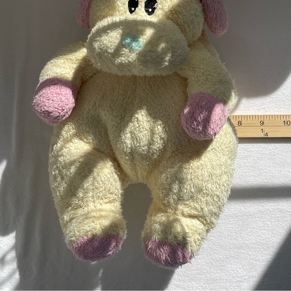 Ty Cream Yellow Dogbaby Plush Rattle 13" 1999 - Picture 10 of 10